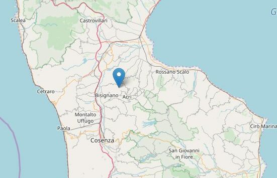 Due scosse di terremoto nel Cosentino: ecco l’epicentro