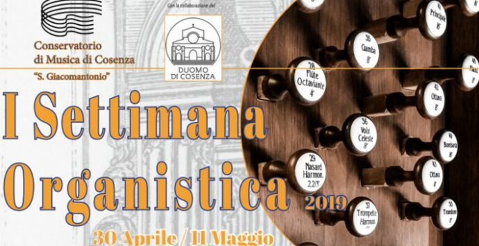 I prossimi appuntamenti della “I settimana organistica” del Conservatorio di Cosenza