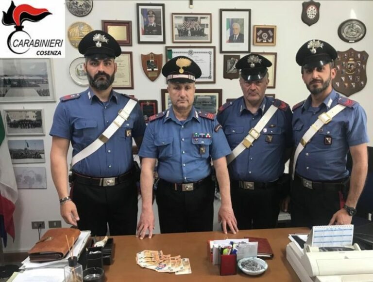 Estorsione a Spezzano Albanese, i carabinieri arrestano due persone