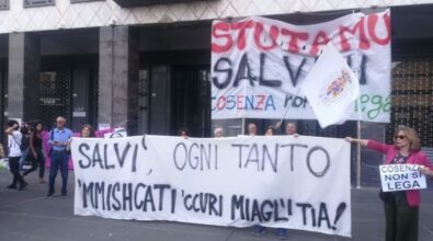 Cosenza, Matteo Salvini in città: la fotogallery del corteo pacifico