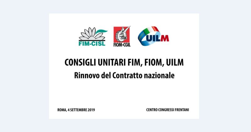 Le tre sigle sindacali si sono riunite lo scorso 4 settembre a Roma