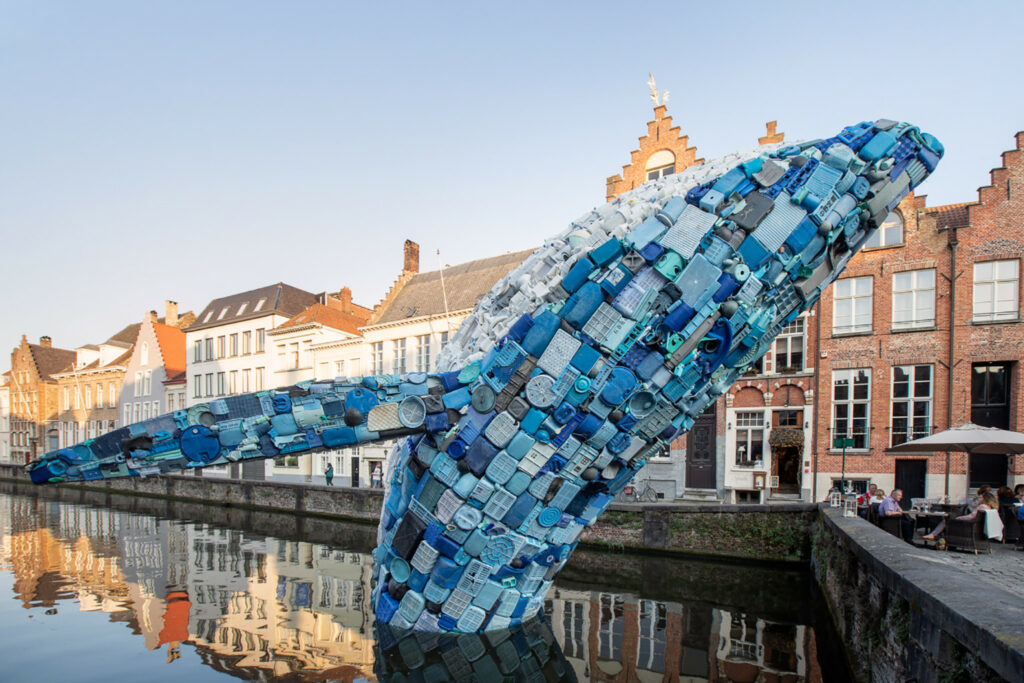 Scultura presente a Bruges, città del Belgio