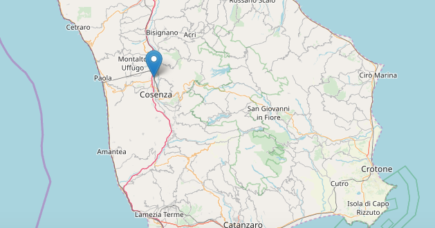 Scossa di terremoto nella notte a Cosenza: epicentro e magnitudo