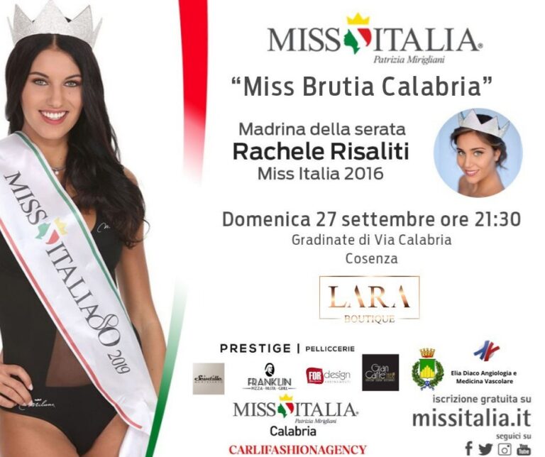 Miss Italia Calabria continua con le prossime selezioni: “Miss Brutia Calabria” e “Miss V’Incanto”