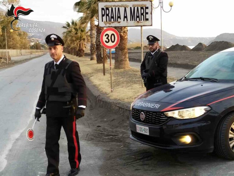 I carabinieri arrestano tre persone tra Scalea e Praia a Mare