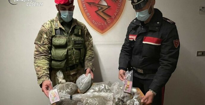 Cetraro, carabinieri arrestano 55enne: aveva oltre 2 kg di droga