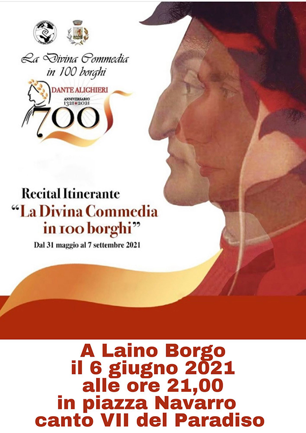 Laino Borgo, omaggio a Dante con la Divina Commedia in 100 borghi