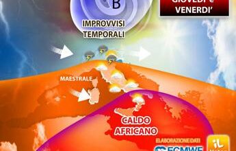 Tra afa e temporali, Italia divisa: meteo fino a venerdì 6 agosto