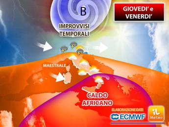 Tra afa e temporali, Italia divisa: meteo fino a venerdì 6 agosto