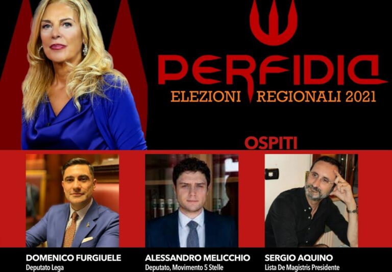 Perfidia: Melicchio (M5s), Furgiuele (Lega) e Aquino (de Magistris) nelle grinfie di Antonella Grippo su LaC Tv