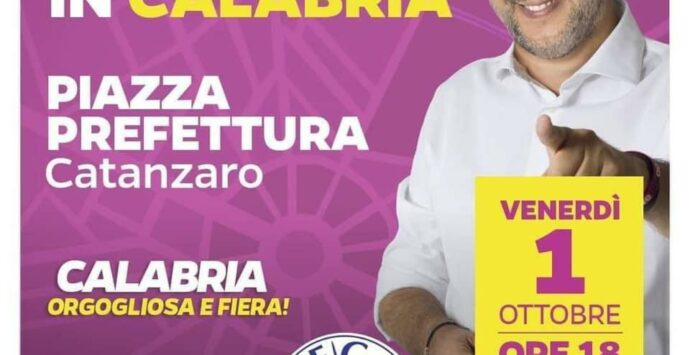 Salvini in Calabria per la chiusura nazionale della campagna elettorale