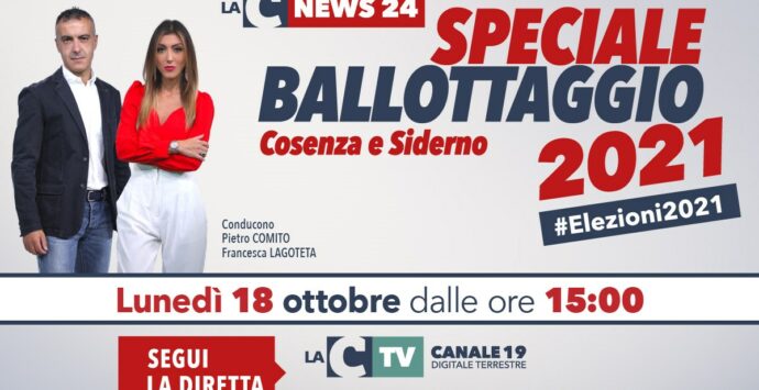 Speciale ballottaggio Cosenza e Siderno, i risultati e gli aggiornamenti nella maratona di LaC Tv