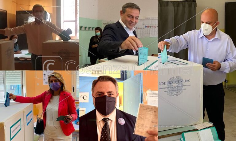 Cosenza, candidati a sindaco alle urne: ecco le foto – LIVE
