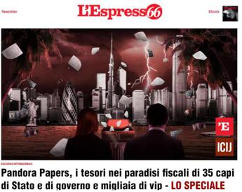 Pandora Papers, Espresso: ‘Tesori offshore per capi di Stato e vip’