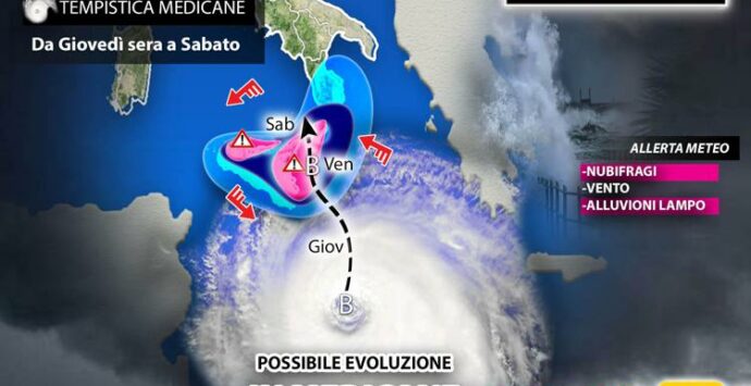 Calabria ancora nel mirino dell’Uragano Medicane: gli aggiornamenti