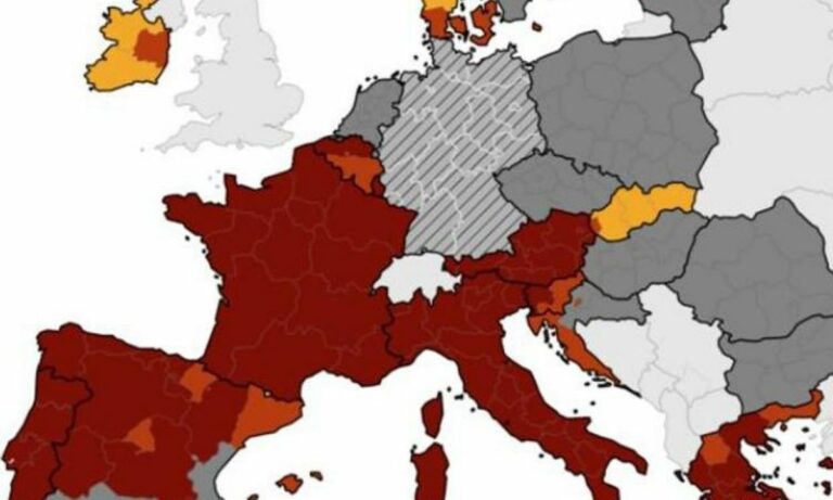 Covid, mappa Ecdc: l’Italia resta ancora in rosso scuro