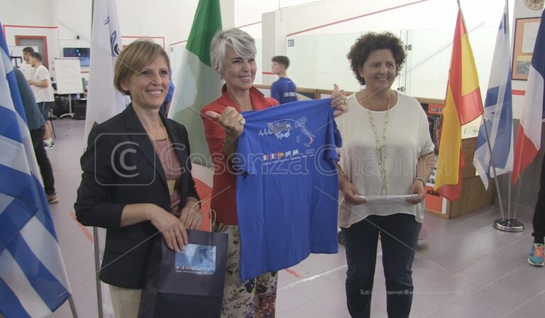 Rende, aperti i Giochi del Mediterraneo di squash alla presenza di Novella Calligaris