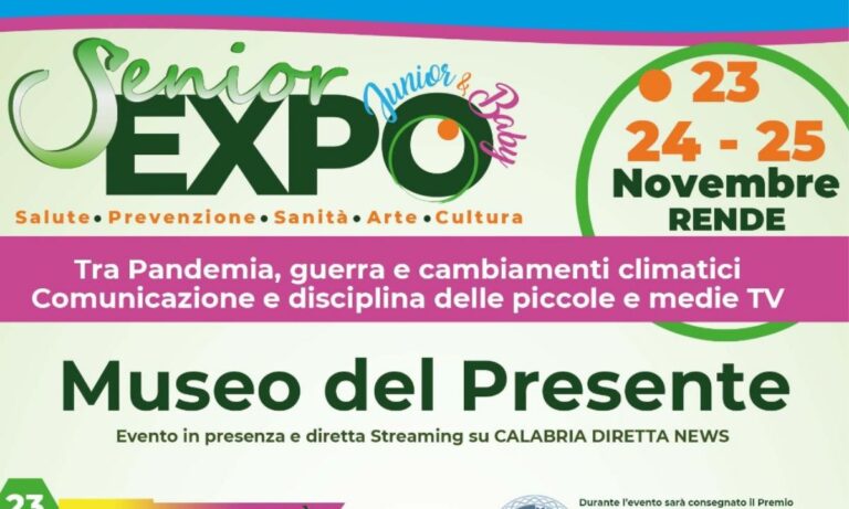 Senior Expo, tre giorni nel segno di salute a cultura a Rende
