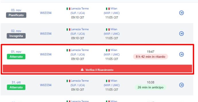 Da Lamezia a Milano con oltre 8 ore e mezzo di ritardo: passeggeri “sequestrati” in aeroporto per un’intera giornata