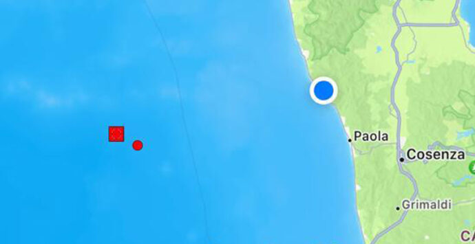 Terremoto in mare tra Paola e Scalea: avvertito anche a Cosenza