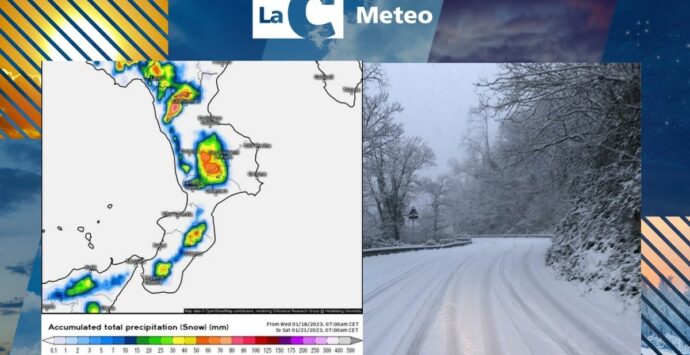 Neve e temperature in netto calo: le previsioni meteo in Calabria