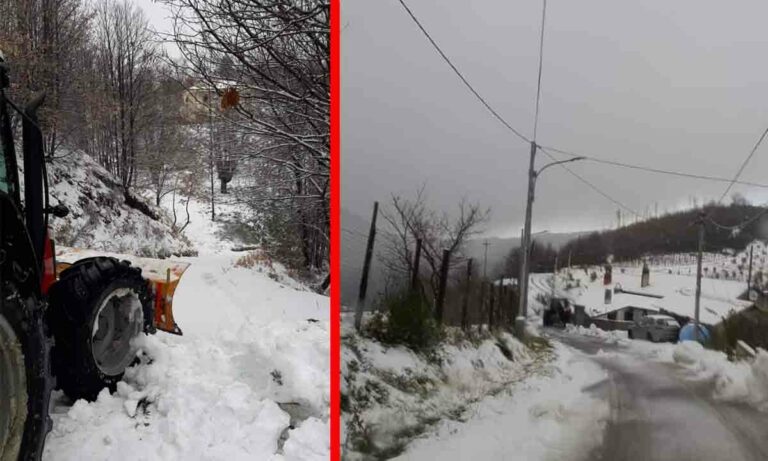 Luzzi, mezzi comunali per liberare le strade dalle neve. «Fate attenzione»