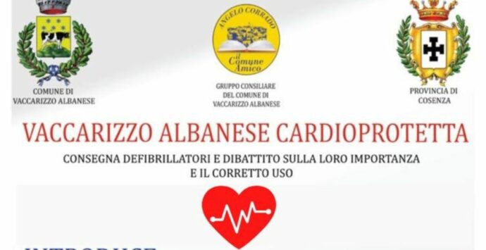 Donati nuovi defibrillatori al comune di Vaccarizzo Albanese