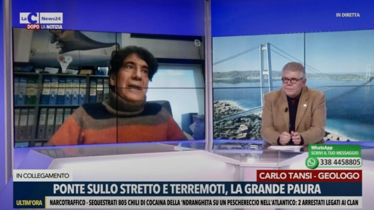 Carlo Tansi a “Dopo La Notizia”: «Ponte sullo Stretto? No, ci sono altre emergenze»