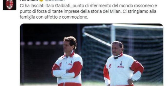 Calcio, morto lo storico vice di Fabio Capello: addio a Italo Galbiati