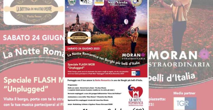 Morano, torna “La notte romantica”: spettacoli unplugged e street food nel centro storico