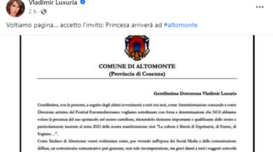 Pace fatta tra Altomonte e Luxuria: l’ex deputata si esibirà nel borgo cosentino