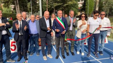 Cosenza, il sindaco Franz Caruso inaugura la nuova pista di atletica del campo scuola