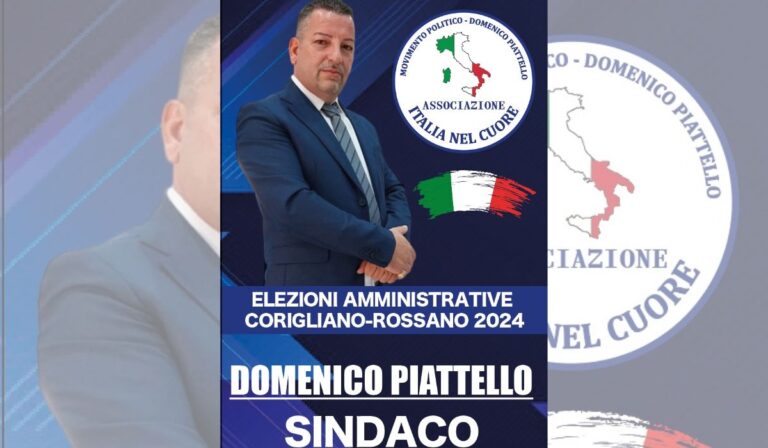 Corigliano Rossano 2024, Piattello si candida a sindaco: «Un’opportunità per quei cittadini che non hanno voce»