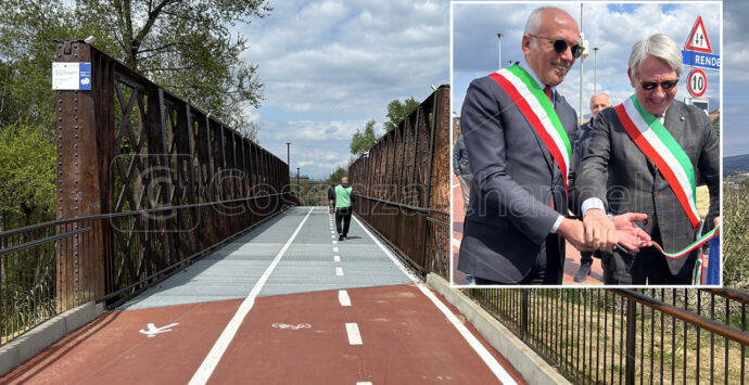 Accenni di città unica, inaugurata la passarella che collega Cosenza a Rende | VIDEO